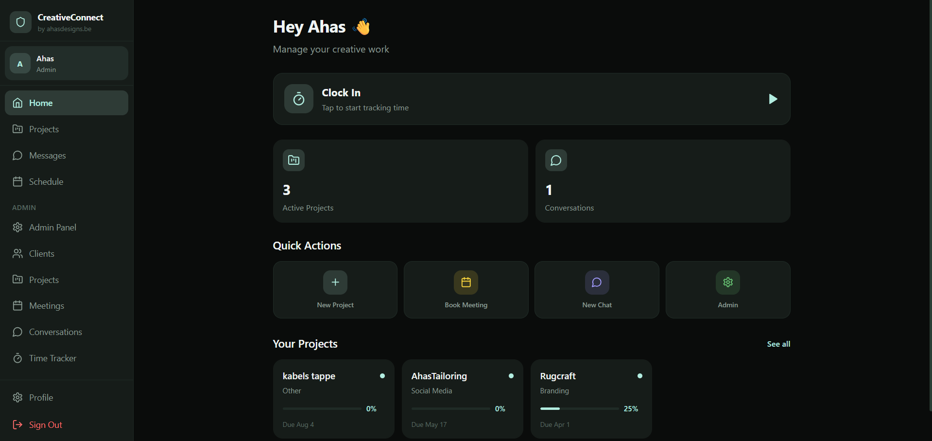 AhasDesigns platform